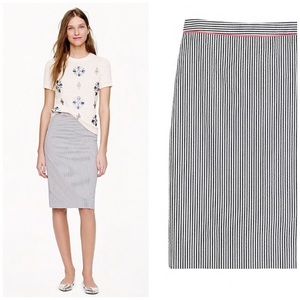 J. Crew No. 2 Pencil Skirt Neon Seersucker 471